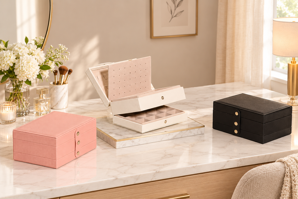 Two-Layer Leather Jewelry Box