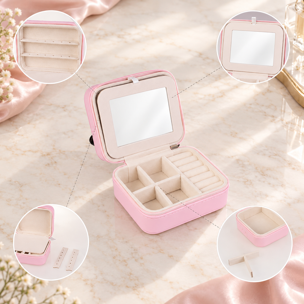 Compact Travel Jewelry Case