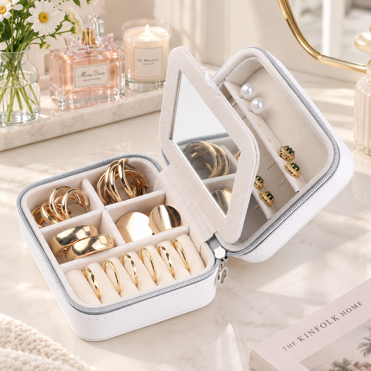 Compact Travel Jewelry Case
